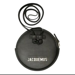 Jacquemus Le Porte Cartes Leather Small Round Coin Purse Wallet Black